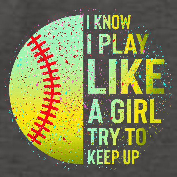 I Know I Play Like A Girl Funny Softball Baseball Vector Backpack