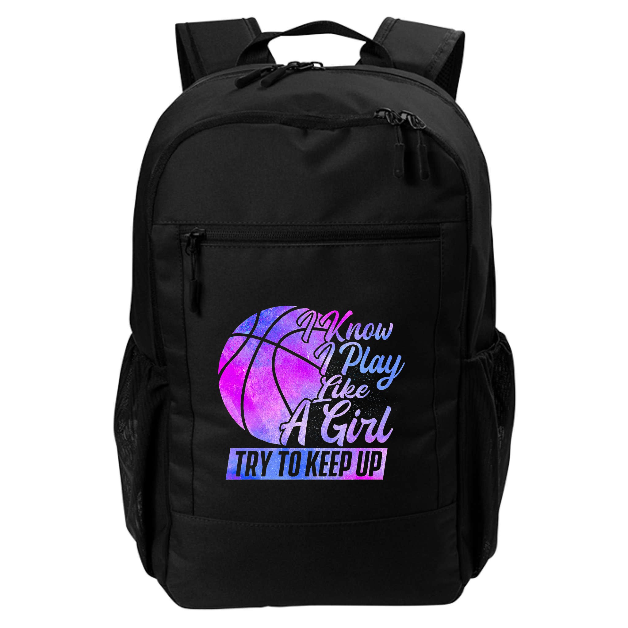 I Know I Play Like A Girl Basketball Player Game Day Backpack