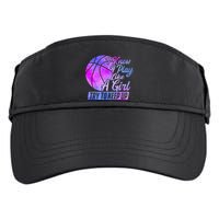 I Know I Play Like A Girl Basketball Player Game Day Adult Drive Performance Visor