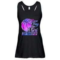 I Know I Play Like A Girl Basketball Player Game Day Ladies Essential Flowy Tank