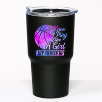 I Know I Play Like A Girl Basketball Player Game Day Tumbler