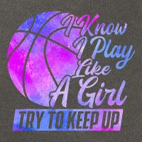 I Know I Play Like A Girl Basketball Player Game Day Cotton Canvas Backpack