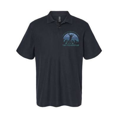 I Know I Ski Like An Old Man Try To Keep Up Gift For Men Softstyle Adult Sport Polo