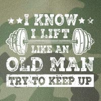 I Know I Lift Like An Old Man Try To Keep Up Weightlifting Legacy Tie Dye Trucker Hat