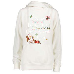 I Know IM On The Naughty List Again Santa Candy Xmas Holly Cute Gift Womens Funnel Neck Pullover Hood