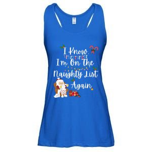 I Know IM On The Naughty List Again Santa Candy Xmas Holly Cute Gift Ladies Essential Flowy Tank