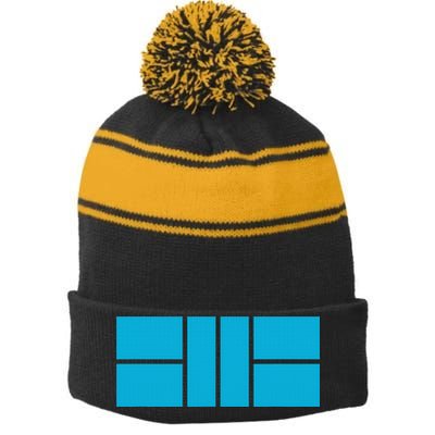 I Know I Play Like A  Try To Keep Up Paddleball Player Stripe Pom Pom Beanie