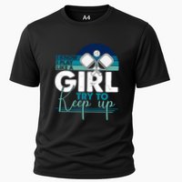 I Know I Play Like A Girl Try To Keep Up Gift For Pickleball Team Performance Shirt