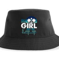 I Know I Play Like A Girl Try To Keep Up Gift For Pickleball Team Sustainable Bucket Hat