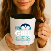 I Know I Play Like A Girl Try To Keep Up Gift For Pickleball Team Mug