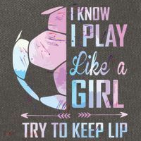 I Know I Play Like A Girl Soccer Cotton Canvas Backpack