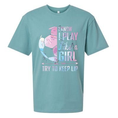 I Know I Play Like A Girl Soccer Sueded Cloud Jersey T-Shirt