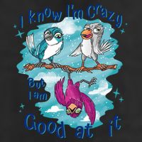 I Know I'm Crazy Funny Birds Adult Drive Performance Visor
