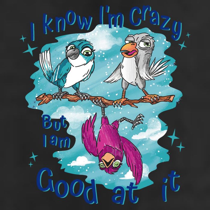 I Know I'm Crazy Funny Birds Adult Drive Performance Visor