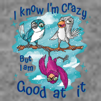 I Know I'm Crazy Funny Birds 7-Panel Snapback Hat
