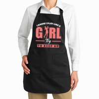 I Know I Play Like A Girl Try To Keep Up Golfing Lover Golf Apron