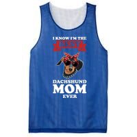 I Know I'm The Best Dachshund Mom Ever Wiener Cool Gift Mesh Reversible Basketball Jersey Tank