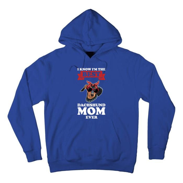 I Know I'm The Best Dachshund Mom Ever Wiener Cool Gift Tall Hoodie