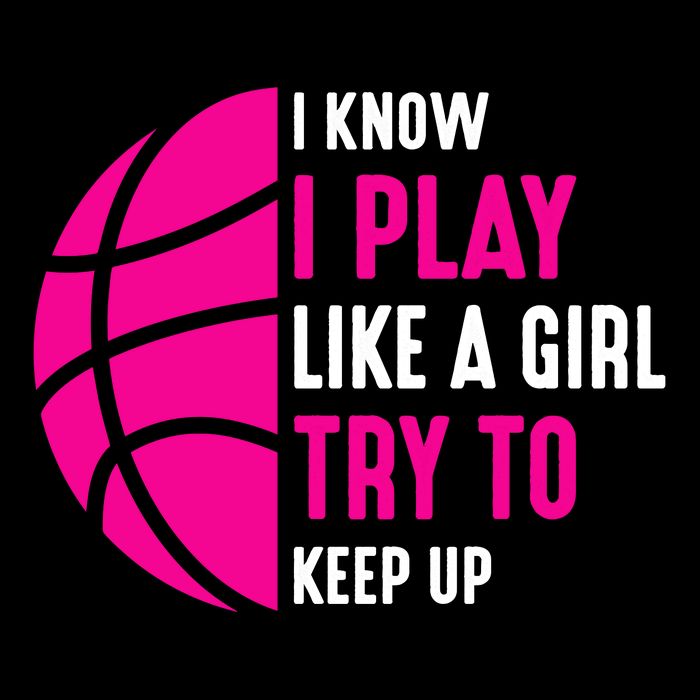 I Know I Play Like A Girl Try To Keep Up Basketball Gift Cooling Performance Crew T-Shirt
