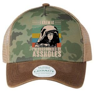 I Knew It I'm Surrounded By Assholes Retro Legacy Tie Dye Trucker Hat