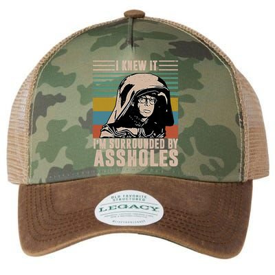 I Knew It I'm Surrounded By Assholes Retro Legacy Tie Dye Trucker Hat