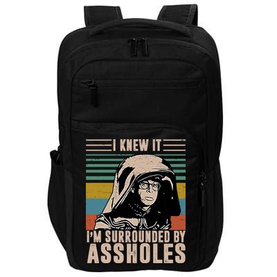 I Knew It I'm Surrounded By Assholes Retro Impact Tech Backpack