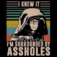 I Knew It I'm Surrounded By Assholes Retro 16 in Basic Backpack