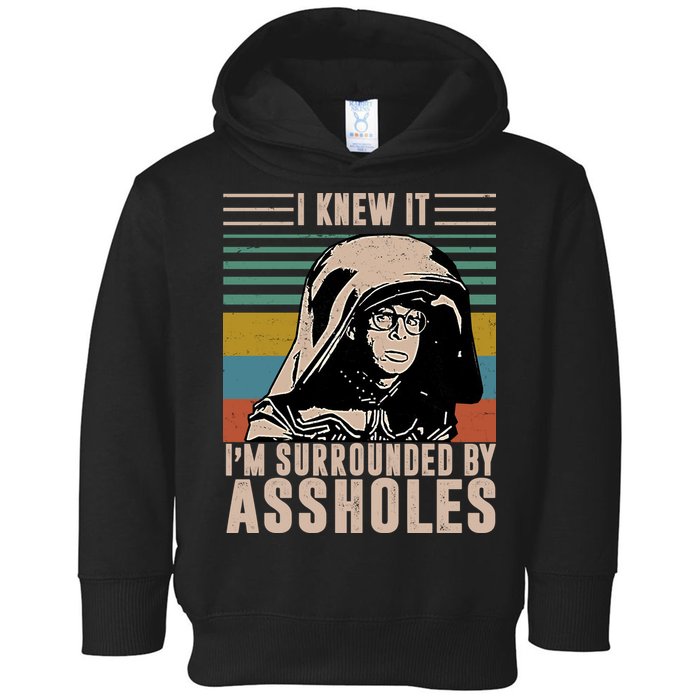 I Knew It I'm Surrounded By Assholes Retro Toddler Hoodie