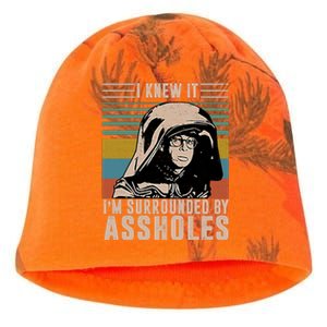 I Knew It I'm Surrounded By Assholes Retro Kati - Camo Knit Beanie