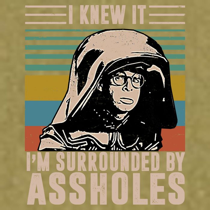 I Knew It I'm Surrounded By Assholes Retro Garment-Dyed Women's Muscle Tee