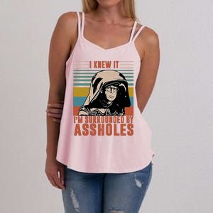 I Knew It I'm Surrounded By Assholes Retro Women's Strappy Tank