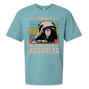 I Knew It I'm Surrounded By Assholes Retro Sueded Cloud Jersey T-Shirt