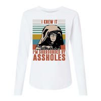 I Knew It I'm Surrounded By Assholes Retro Womens Cotton Relaxed Long Sleeve T-Shirt