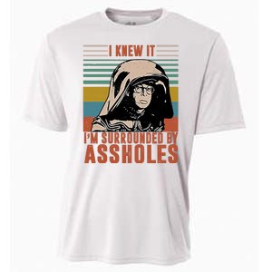 I Knew It I'm Surrounded By Assholes Retro Cooling Performance Crew T-Shirt