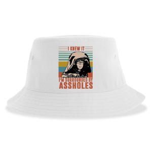 I Knew It I'm Surrounded By Assholes Retro Sustainable Bucket Hat