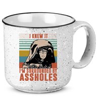 I Knew It I'm Surrounded By Assholes Retro 15oz Campfire Ceramic Mug