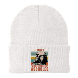 I Knew It I'm Surrounded By Assholes Retro Knit Cap Winter Beanie