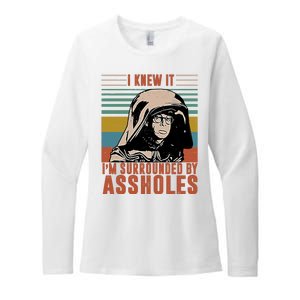 I Knew It I'm Surrounded By Assholes Retro Womens CVC Long Sleeve Shirt