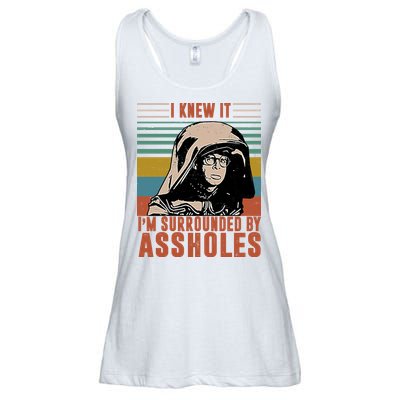 I Knew It I'm Surrounded By Assholes Retro Ladies Essential Flowy Tank