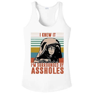 I Knew It I'm Surrounded By Assholes Retro Ladies PosiCharge Competitor Racerback Tank