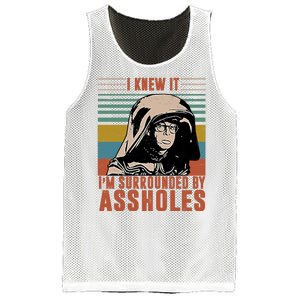 I Knew It I'm Surrounded By Assholes Retro Mesh Reversible Basketball Jersey Tank