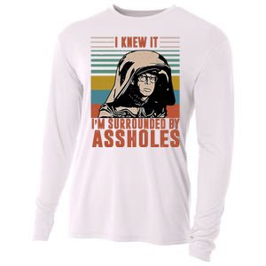 I Knew It I'm Surrounded By Assholes Retro Cooling Performance Long Sleeve Crew