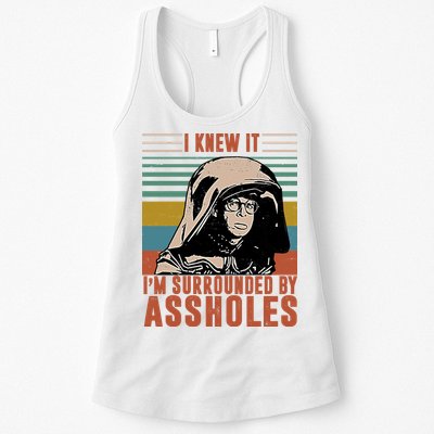 I Knew It I'm Surrounded By Assholes Retro Womens Tank Top