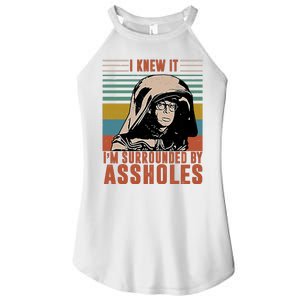 I Knew It I'm Surrounded By Assholes Retro Women's Perfect Tri Rocker Tank