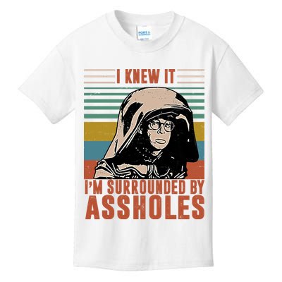 I Knew It I'm Surrounded By Assholes Retro Kids T-Shirt