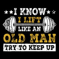 I Know I Lift Like An Old Man Try To Keep Up Weightlifting Drawstring Bag