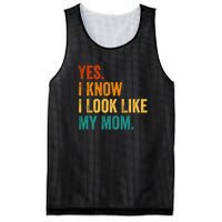 I Know I Look Like My Mom Funny Saying Mesh Reversible Basketball Jersey Tank