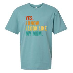 I Know I Look Like My Mom Funny Saying Sueded Cloud Jersey T-Shirt