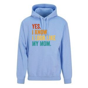 I Know I Look Like My Mom Funny Saying Unisex Surf Hoodie