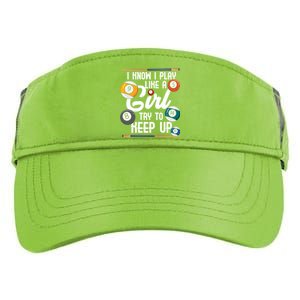 I Know I Play Like A Funny Eight Ball Pool Billiards Funny Gift Adult Drive Performance Visor